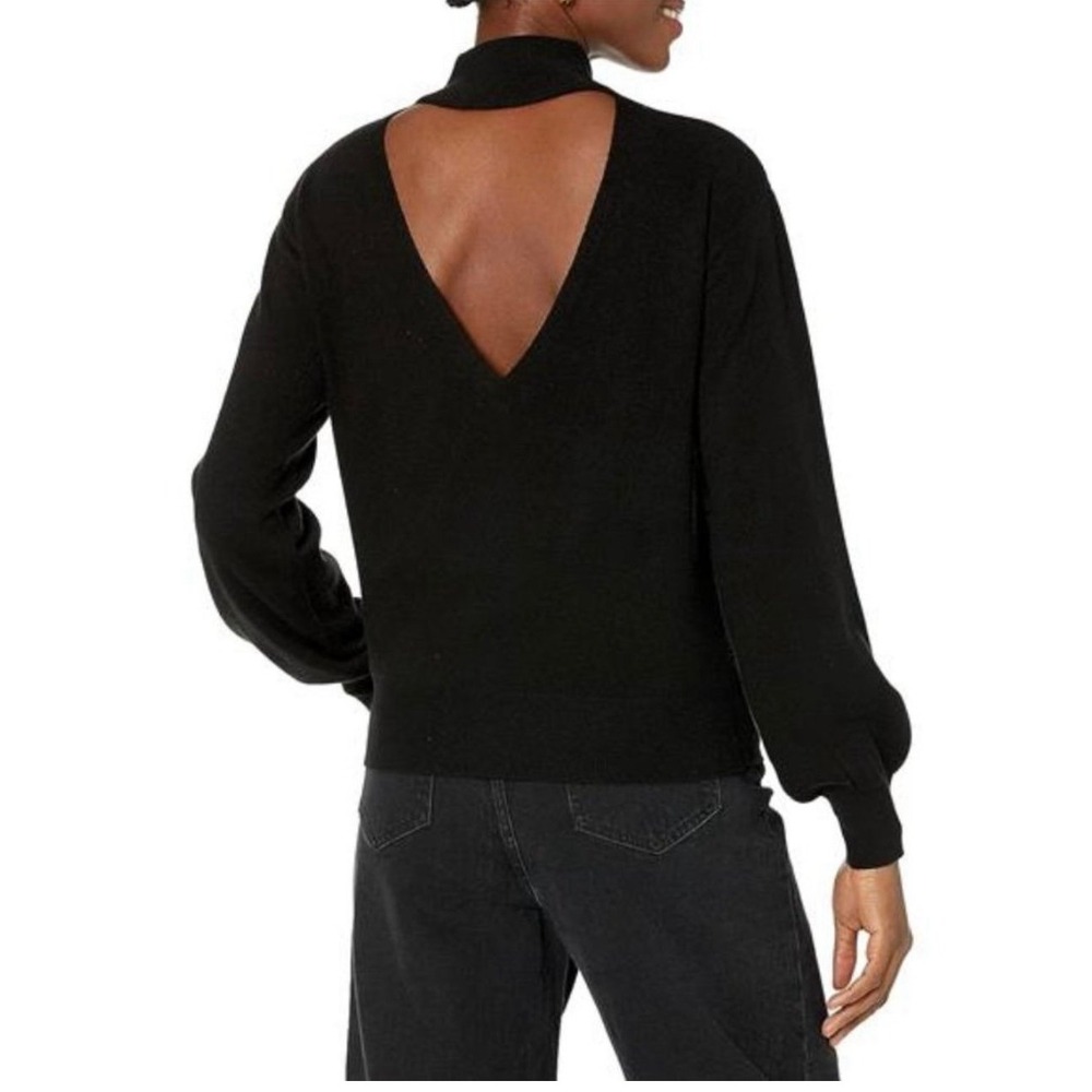 The Drop Women's Jaclyn Cutout-Back Mock-Neck Sweater XXS